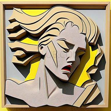 3D model Roy Lichtenstein American artist (STL)